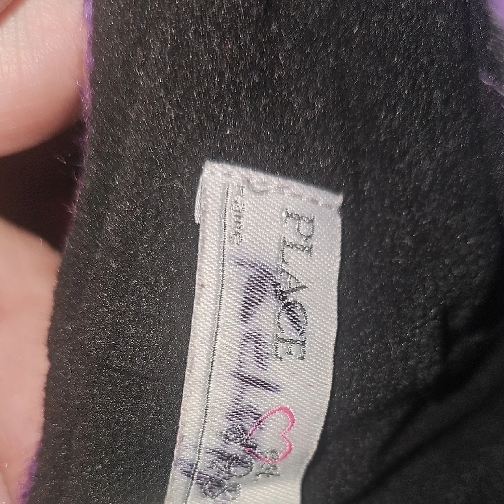 Place Girls Black & Purple Raccoon Knit Hat 8+